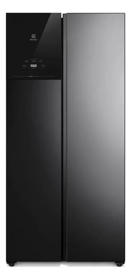 Geladeira Electrolux 431l Bivolt Sidebyside Black Inox Es40b Black