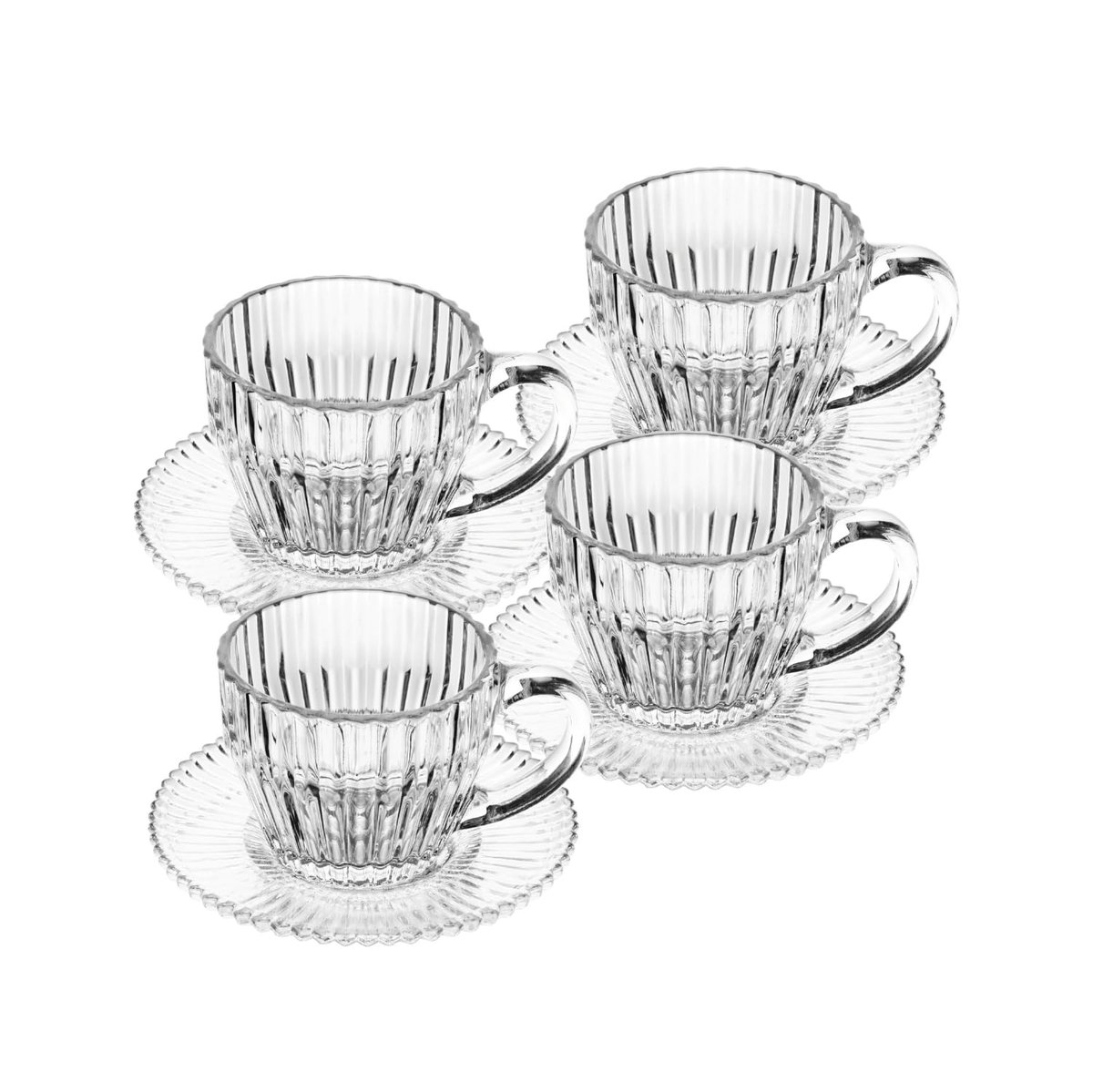 WOLFF - Conjunto 4 Xícaras de Café de Cristal Imperatriz 110ml