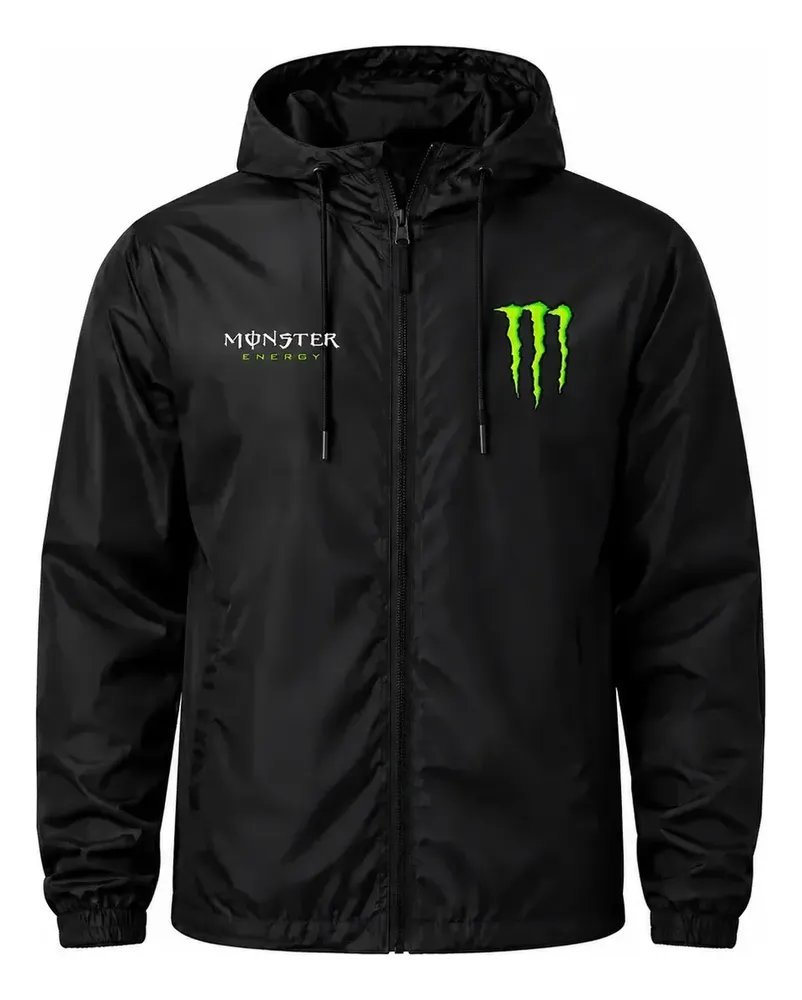 Jaqueta Corta Vento Monster Impermeável Unissex Sportivo Top Preto