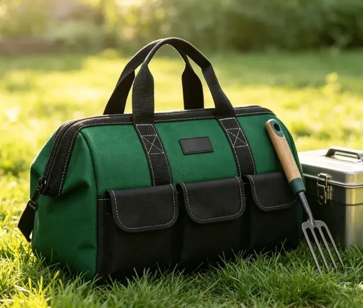 Kit De Ferramentas Eletricista Forte Durável Lona Engrossa Verde