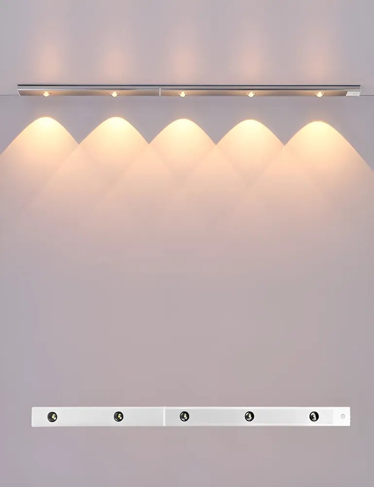 Luminária Barra Led 60cm Sensor Movimento Recarregável Usb 1.5v Branco