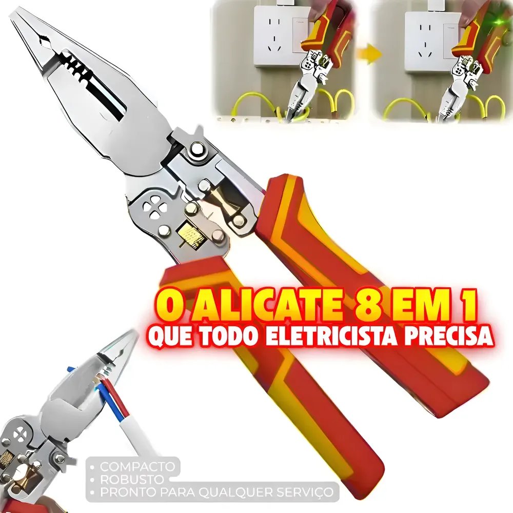 Alicate Multifunção 8 Em 1 Decapador Teste Clipador