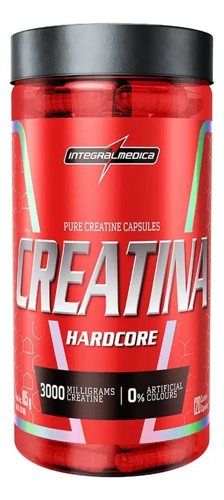 Creatina Integralmédica Hardcore em cápsula Sem sabor x 105g de 120 un