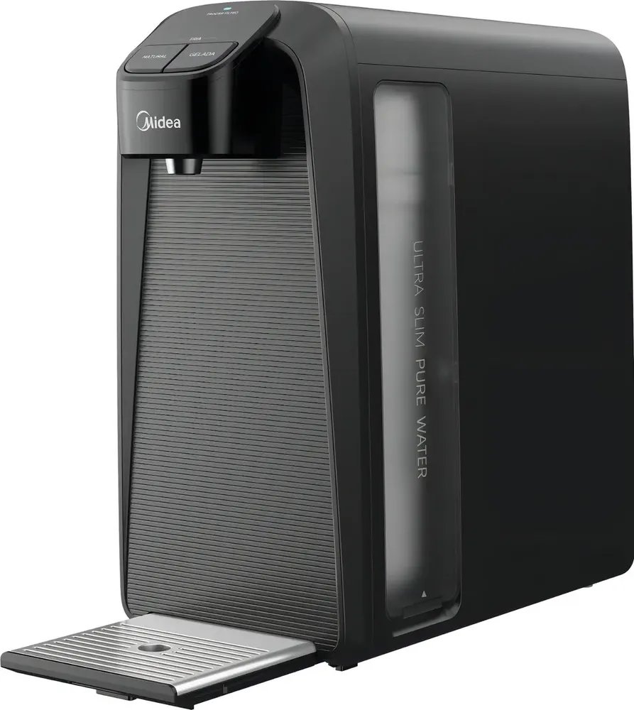 Purificador Midea SlimPure Bivolt Cinza Filtro 2 Estágios