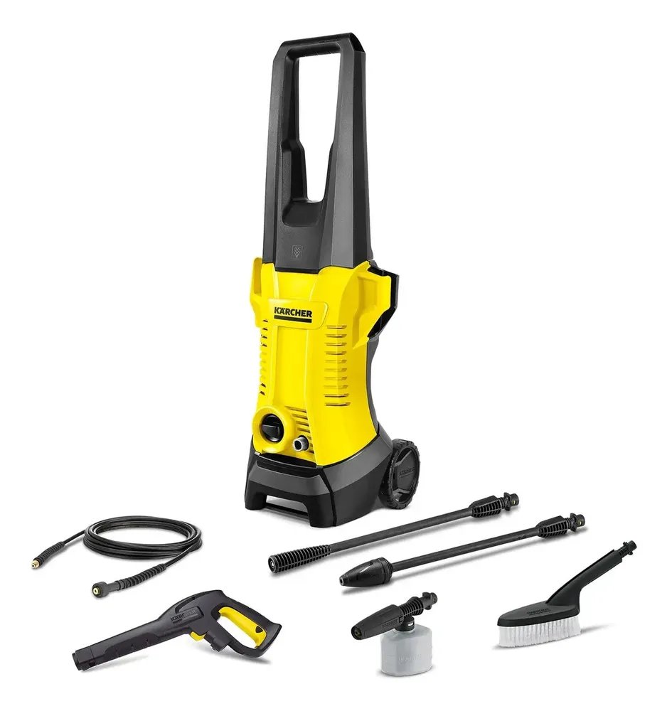 Lavadora de Alta Pressão K2 Plus Car 1740 PSI/Libras 1400W 300L/h com Aplicador de Detergente e Auto escova 127v