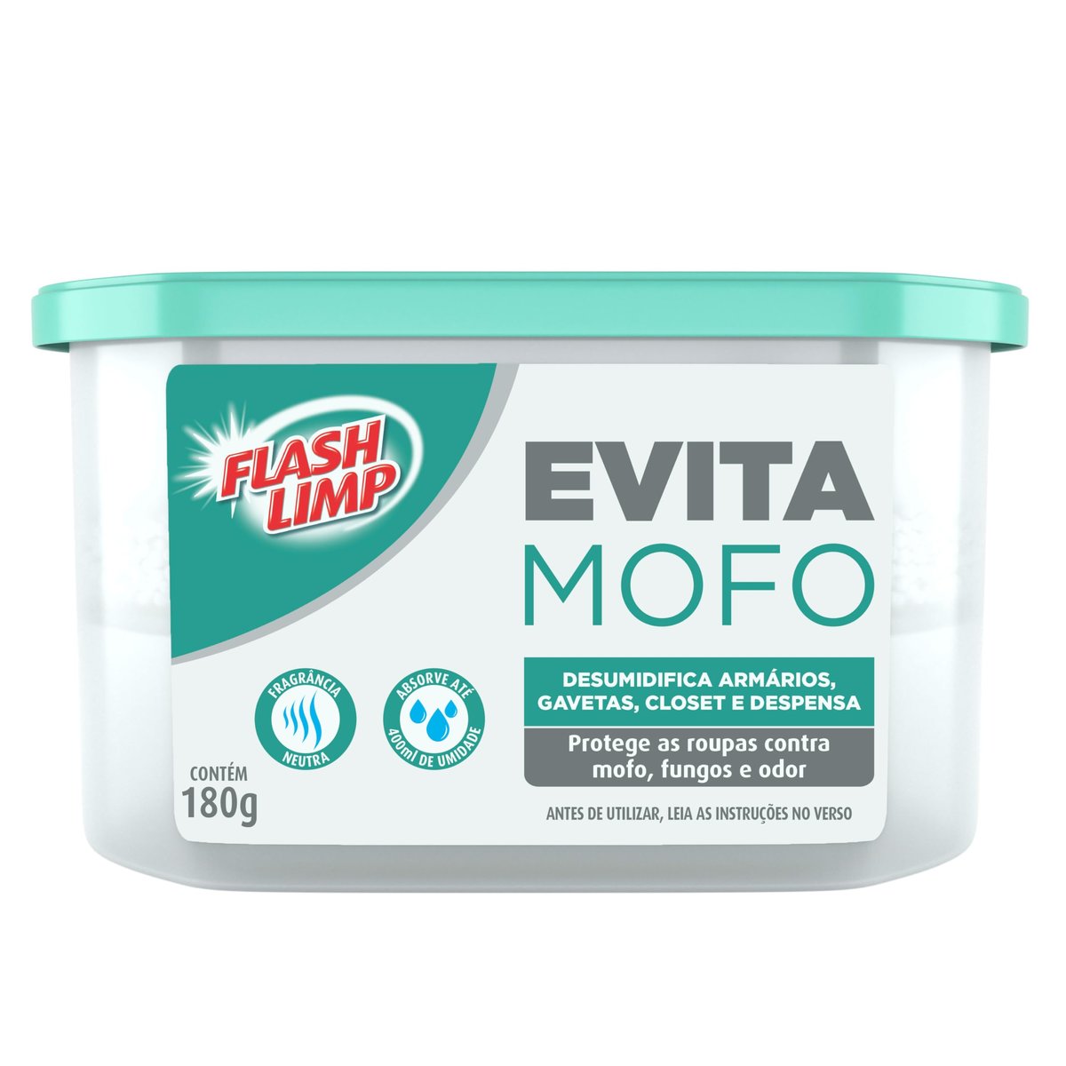 Flash Limp - Evita Mofo para Armários Guarda Roupa 180g - AMO1881 - Branco