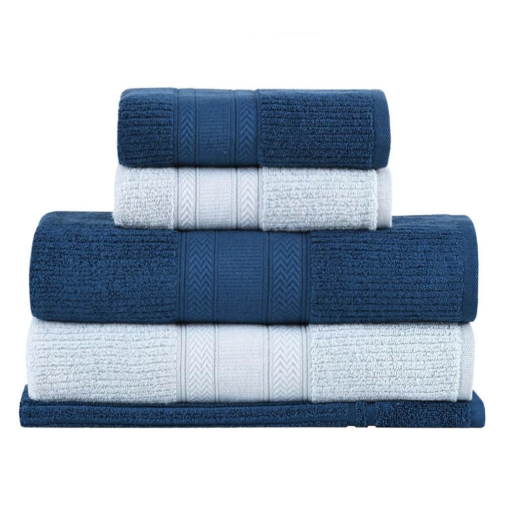 Buddemeyer Jogo de Toalhas Melissa Extra Soft Banho Azul/Azul Marinho 5pç