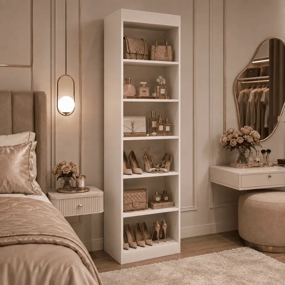 Livreiro Estante 6 Prateleiras Para Livros Decoração Preto