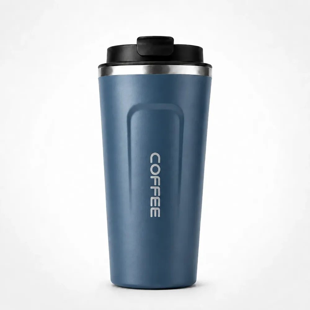 Copo Térmico Inox Café Chá Anti-vazamento Vacuum 510ml Azul Coffee