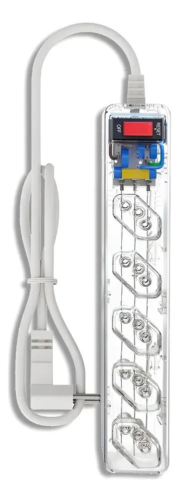 Filtro de Linha Clamper iClamper Energia 5 Tomadas, com DPS e Proteção contra Raios e Surtos Elétricos