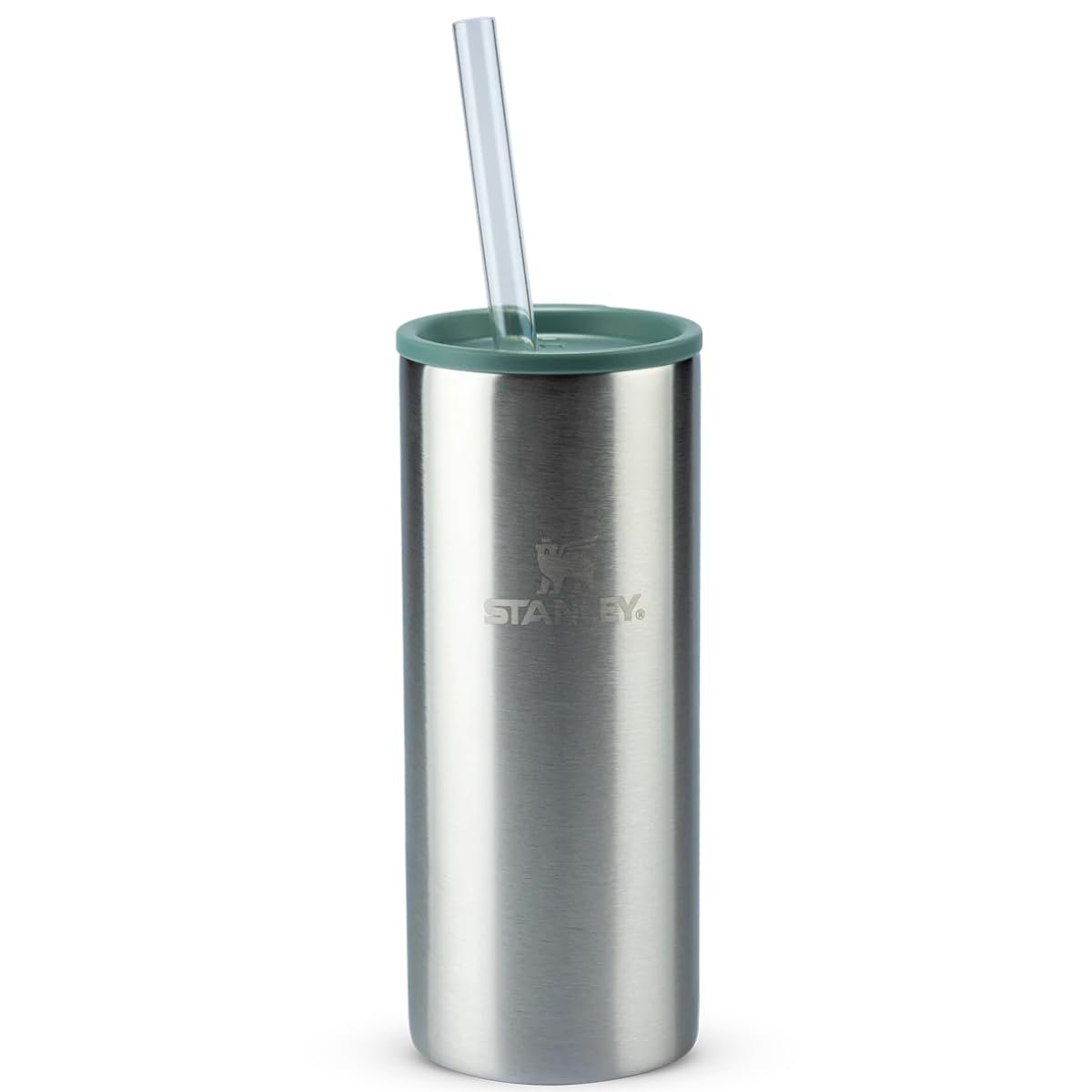 Stanley Copo Térmico Slim 3 em 1 com Tampa e Canudo Stainless Steel 296ml