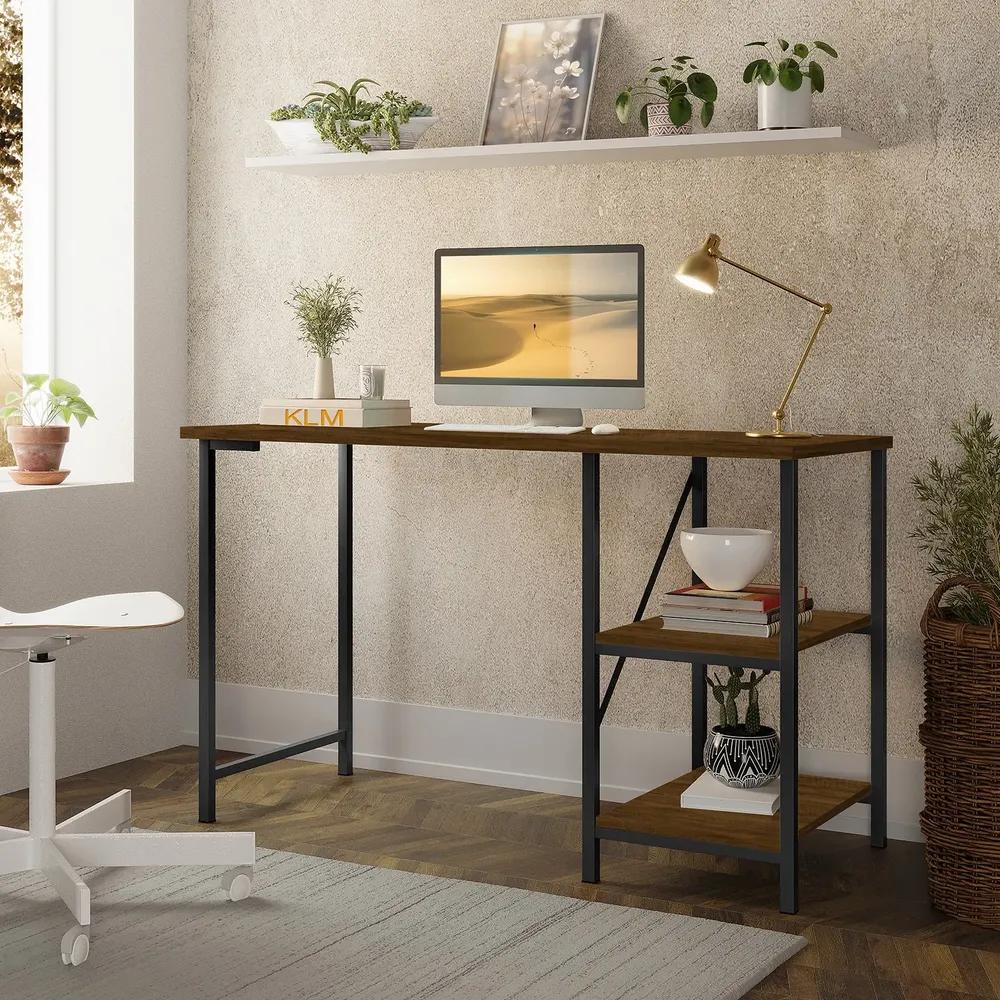 Mesa Escrivaninha Home Office, Industrial 1.10 Star Klm Amadeirado