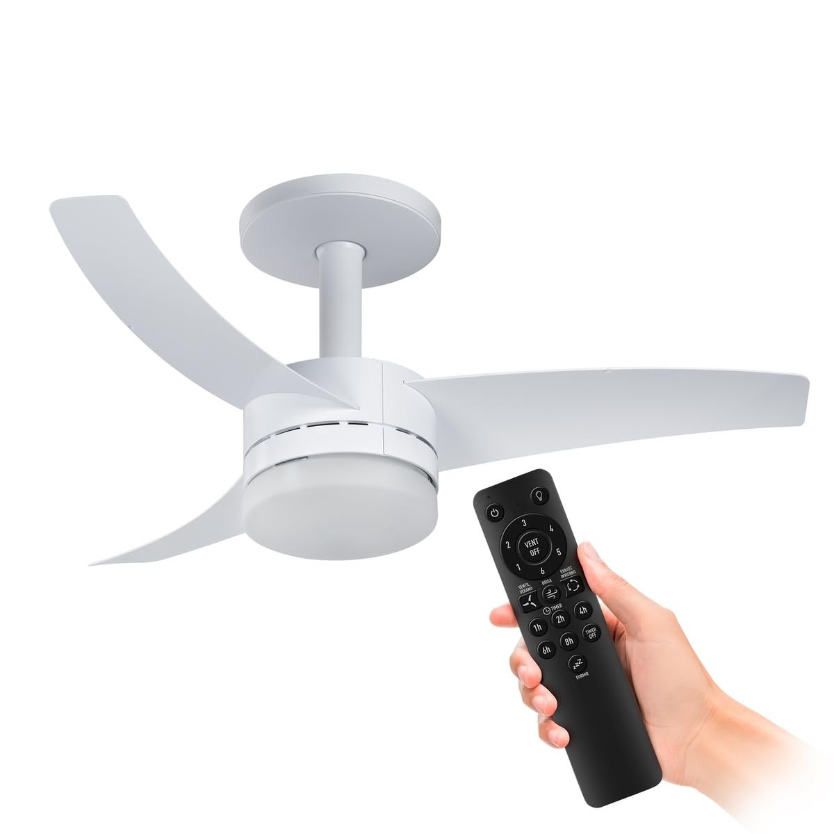 Ventilador de Teto Arno Ultimate Bivolt Branco VX13, 150W, Controle Remoto, 6 Velocidades, 4 Funções e Iluminação para 2 Lâmpadas