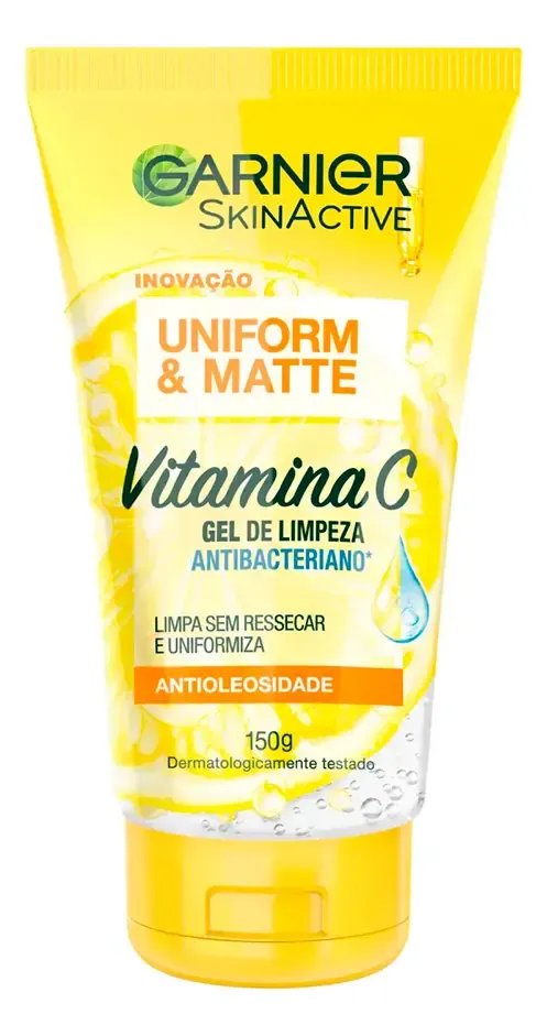 Gel de Limpeza Facial Hidratante Antimanchas com Vitamina C e Pantenol para Controle de Oleosidade Express Aclara Garnier 150ml