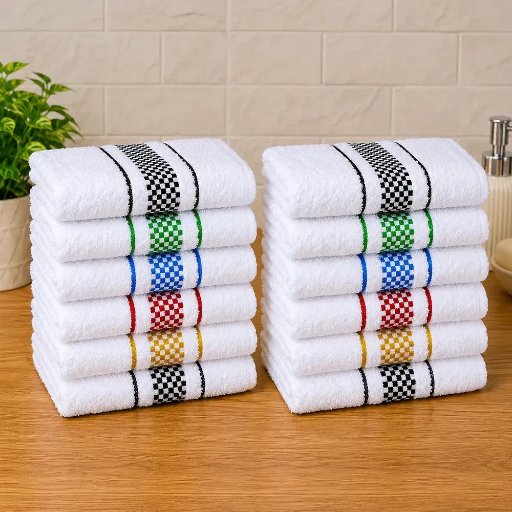 Kit 12 Panos De Prato Cozinha Premium Felpudo Alta Absorção Multicolorido