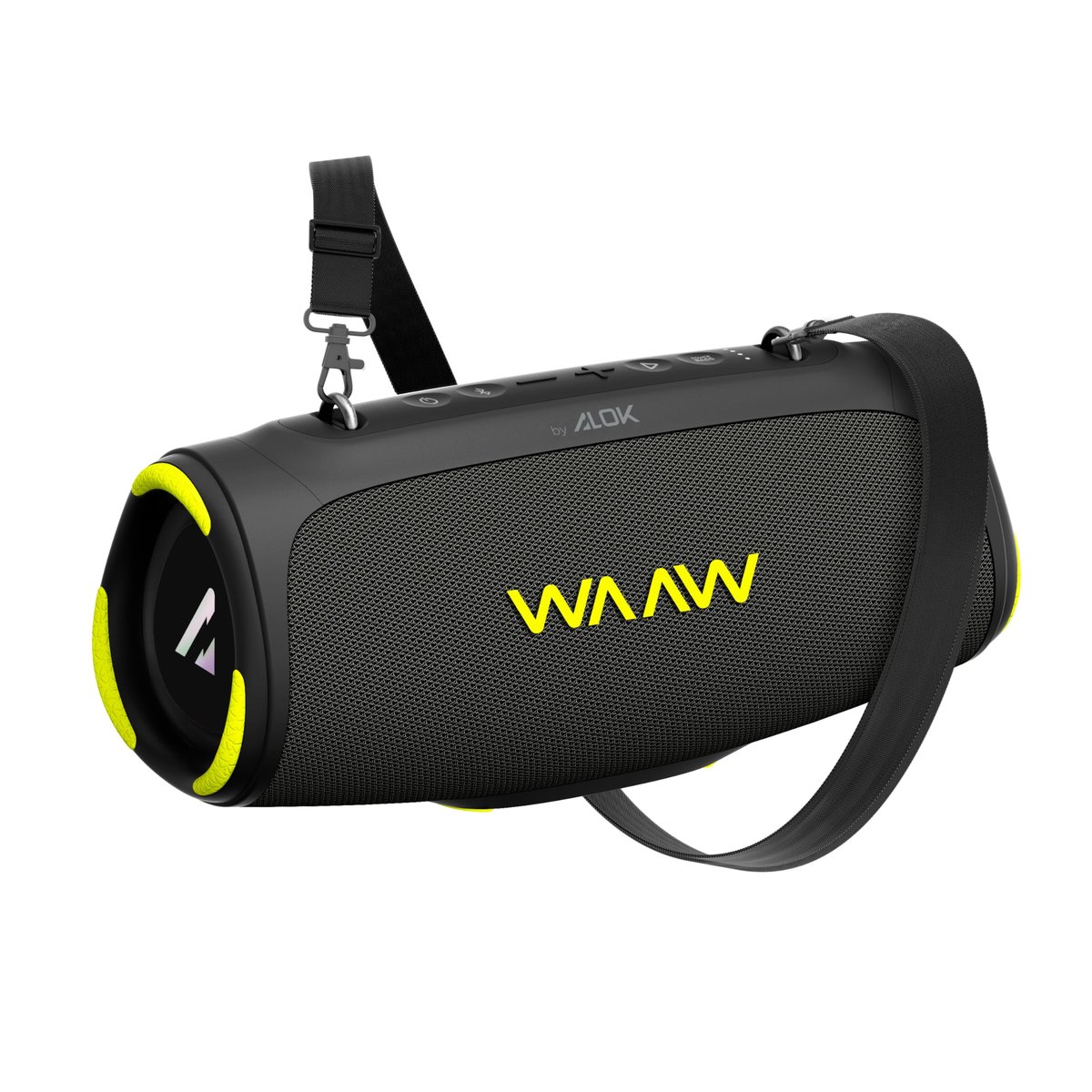 WAAW by Alok Caixa de Som Bluetooth Boom 110 À Prova D'Água e Até 26 Horas de Autonomia, Boombox Tecnologia TWS 40W RMS