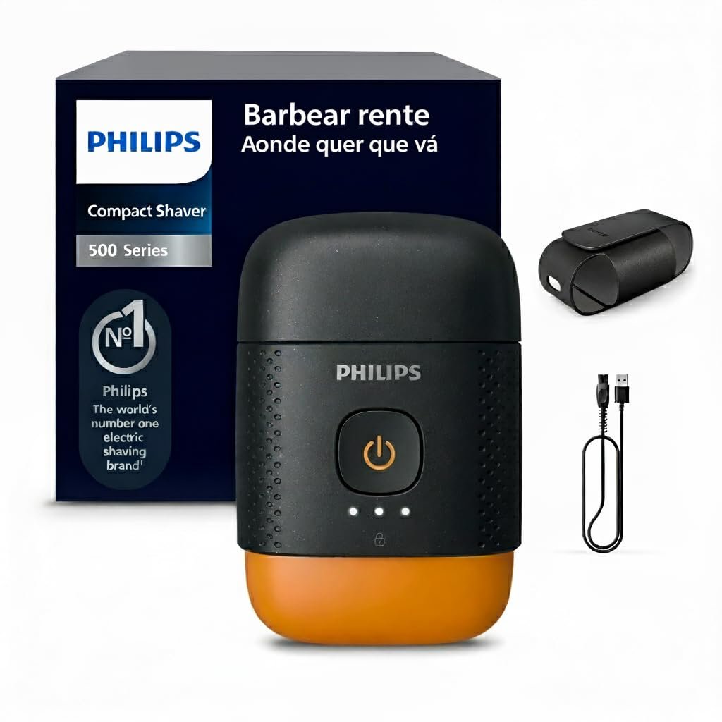 Philips Barbeador Elétrico Shaver Compacto com Lâminas SteelPrecision