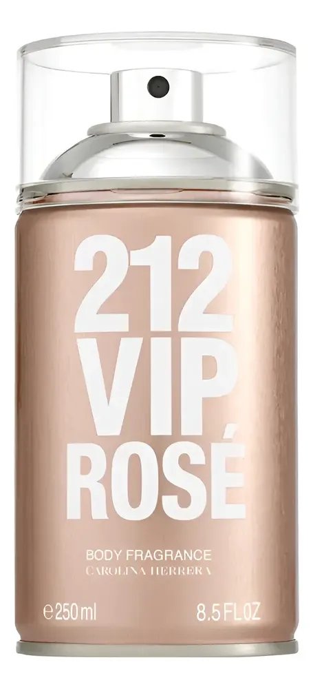 Body Spray Carolina Herrera 212 Vip Rosé Feminino 250ml - Body Splash de longa fixação