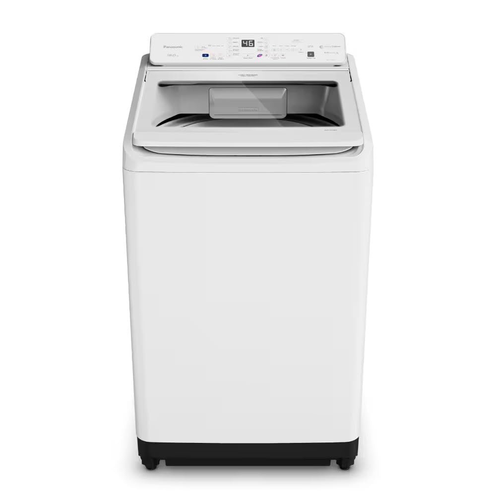 Panasonic Lavadora Top Load F190WA Branca 64 x 72 x 115 cm 19 kg Sistema Ciclone, Smartsense e JetWash Plus Cesto em Aço Inox 10 Programas de Lavagem 45 kg