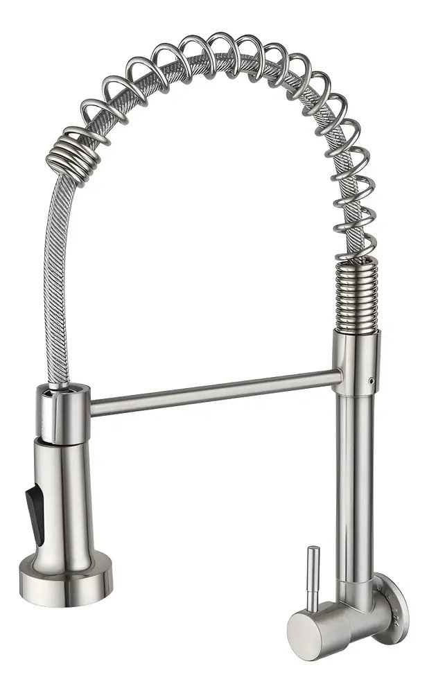 Torneira Pia De Gourmet Para Parede Flexivel Cozinha Aço Inoxidável 304 Escovada