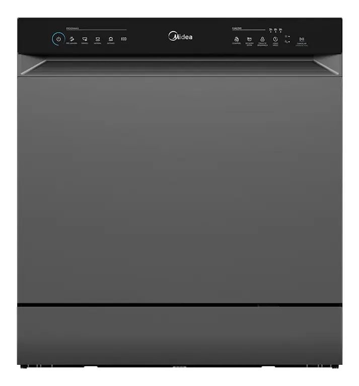 Lava Louças 8 Serviços Cinza Touch Plus Midea 110v