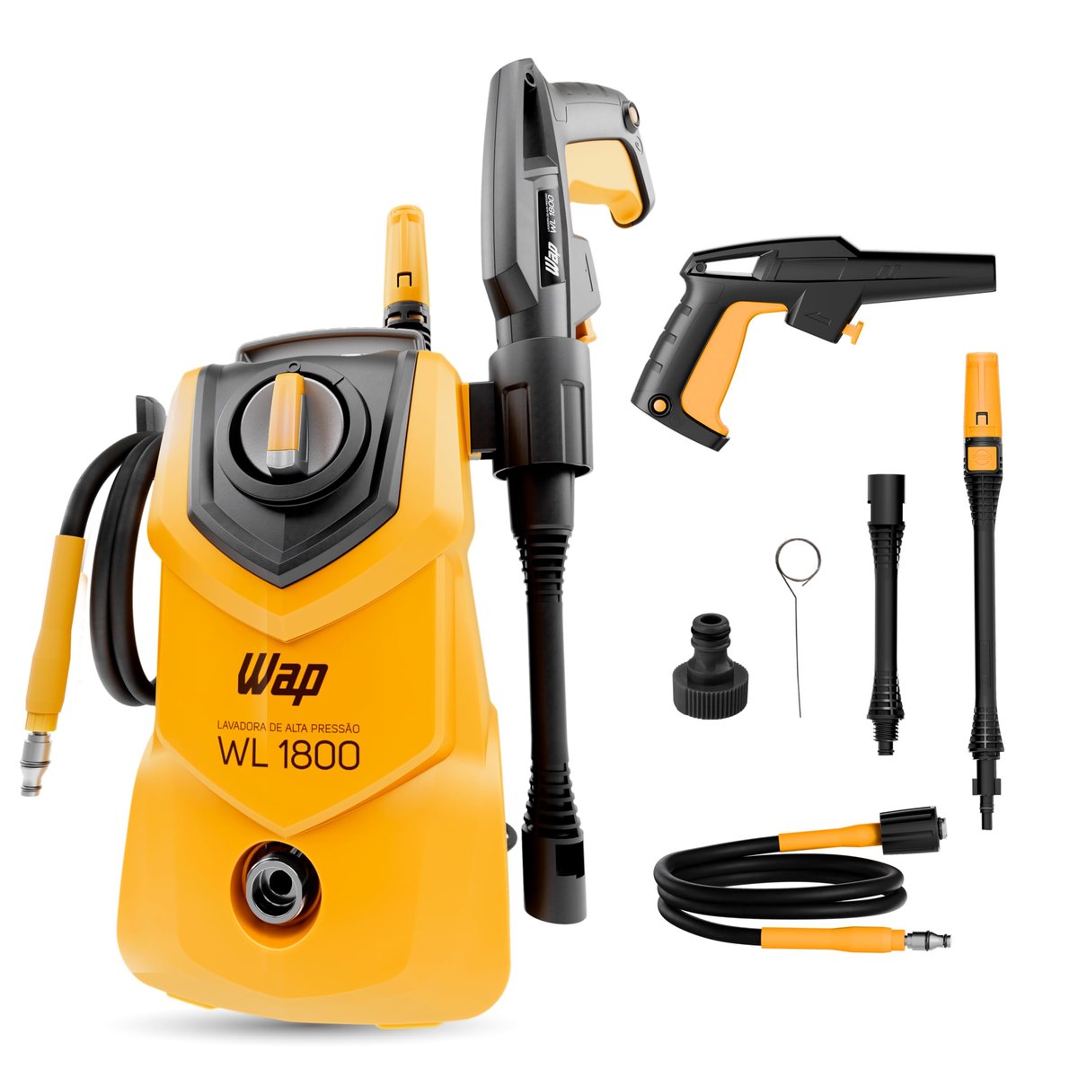 WAP Lavadora de Alta Pressão WL 1800 360L/h Portátil, com Jato em Leque e Concentrado 1500psi 1400W 127V