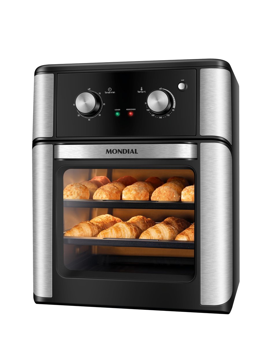 MONDIAL Fritadeira Air Fryer Forno Oven Analógica 12L, Preto, 2200W, 220V - AFON-12L-AB