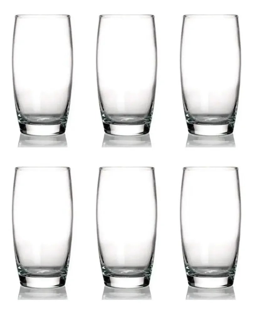 Kit 6 Copos Oca Nadir 300ml Vidro para Água e Suco