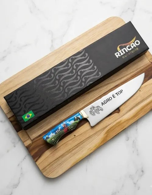 Faca Artesanal Churrasco 10pol Inox Agro É Top Personalizada