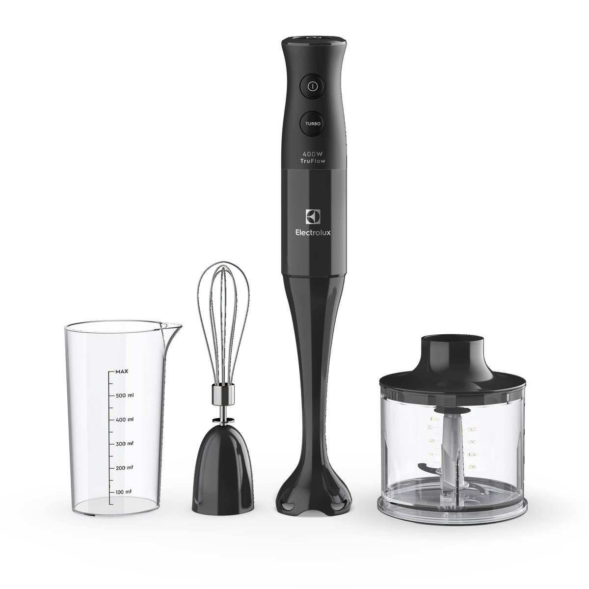 Mixer Misturador Multiuso Electrolux 3 em 1 400W 2 velocidades 3 acessórios mini processador capacidade resistente temperatura 600ml livre BPA EIB10 preto 220v