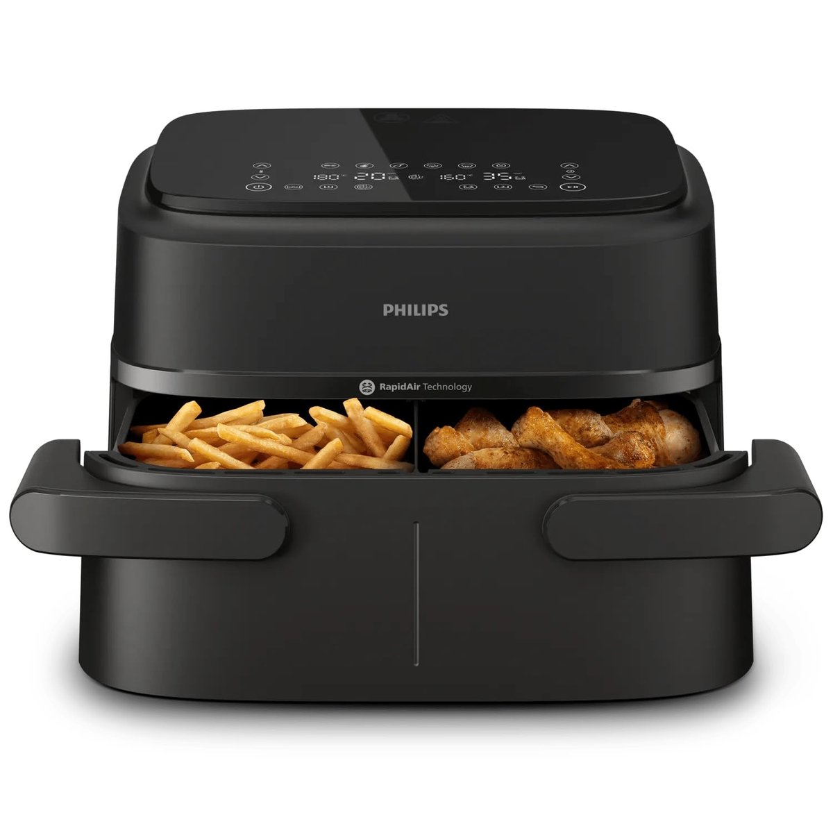 Philips Walita Fritadeira Airfryer Duplo Cesto 7,1L, Preta, 110V