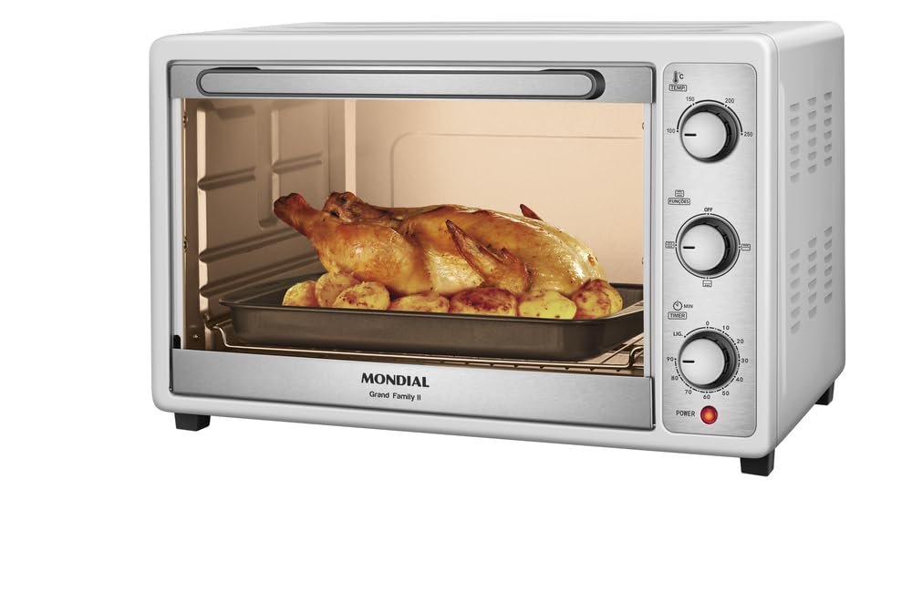 MONDIAL Forno Elétrico 52L Grand Family II, Branco/Inox, 1800W, 110V - FRN-52-W
