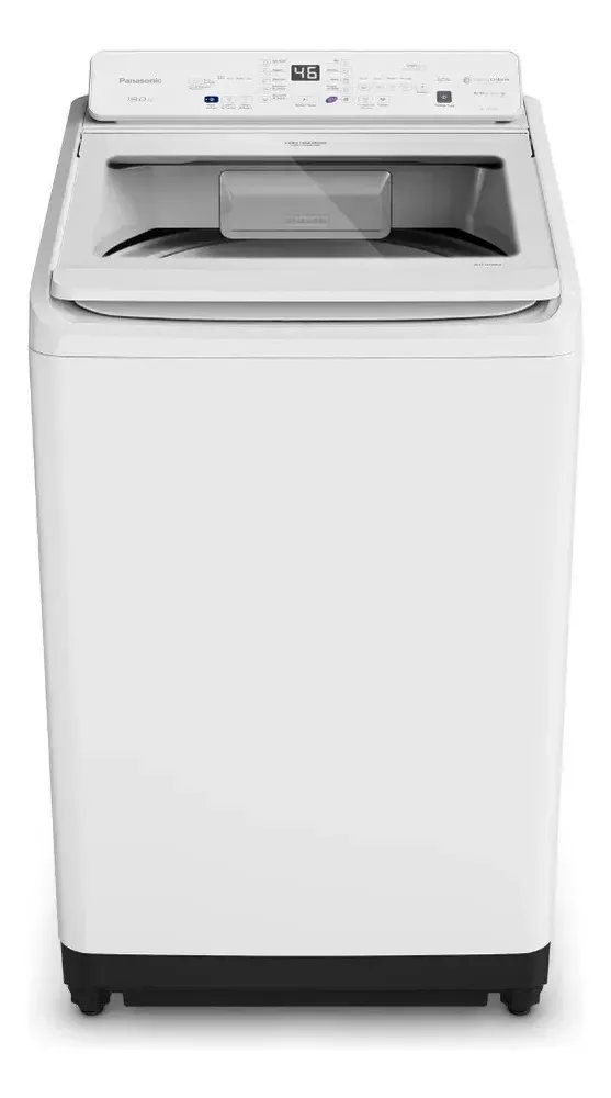 Máquina de lavar Intuitive+ Panasonic 19kg SmartSense Sistema Ciclone Dial Ciclo Pet Branca NA-F190A1W 127V