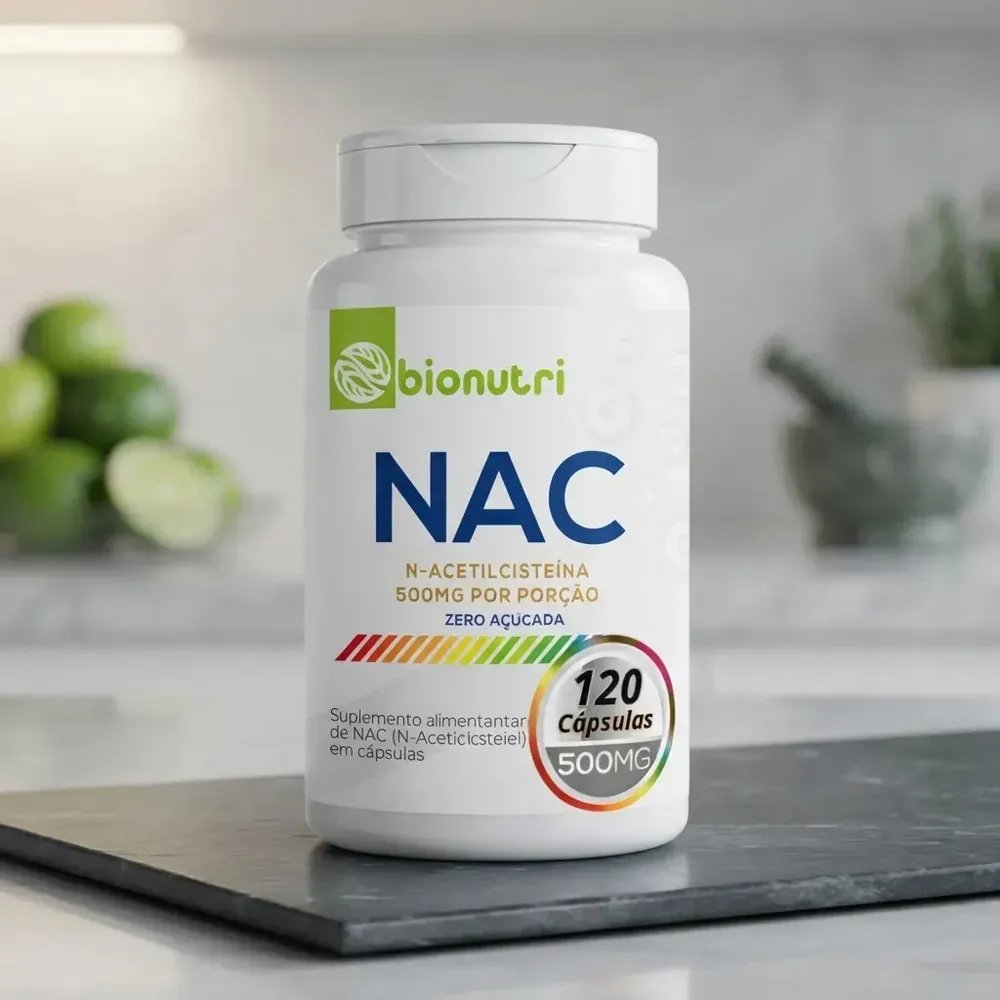 Nac 120 Cápsulas 500mg Suplemento Alimentar Bionutri