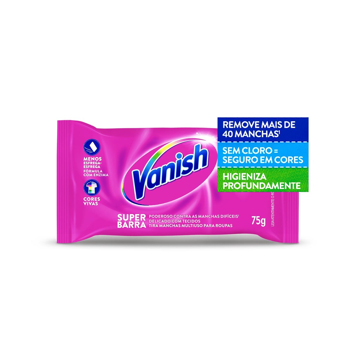 Vanish Super Barra Tira Manchas para Roupas Coloridas 75g