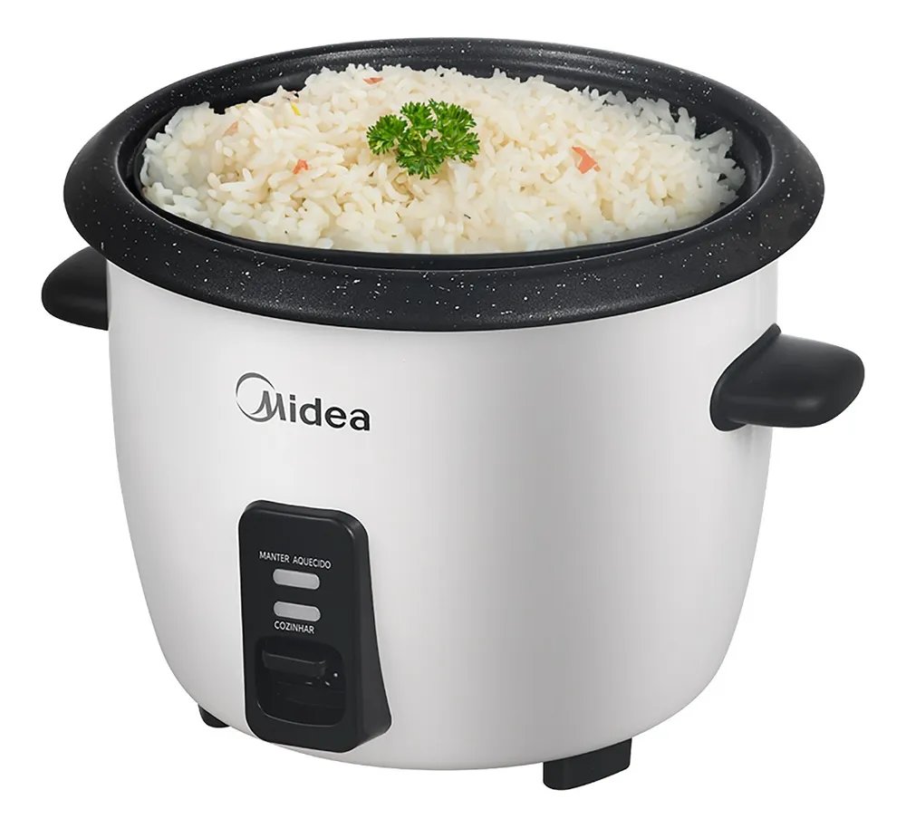Panela De Arroz Elétrica Midea 7 Xícaras Cozimento Á Vapor Com Tampa De Vidro