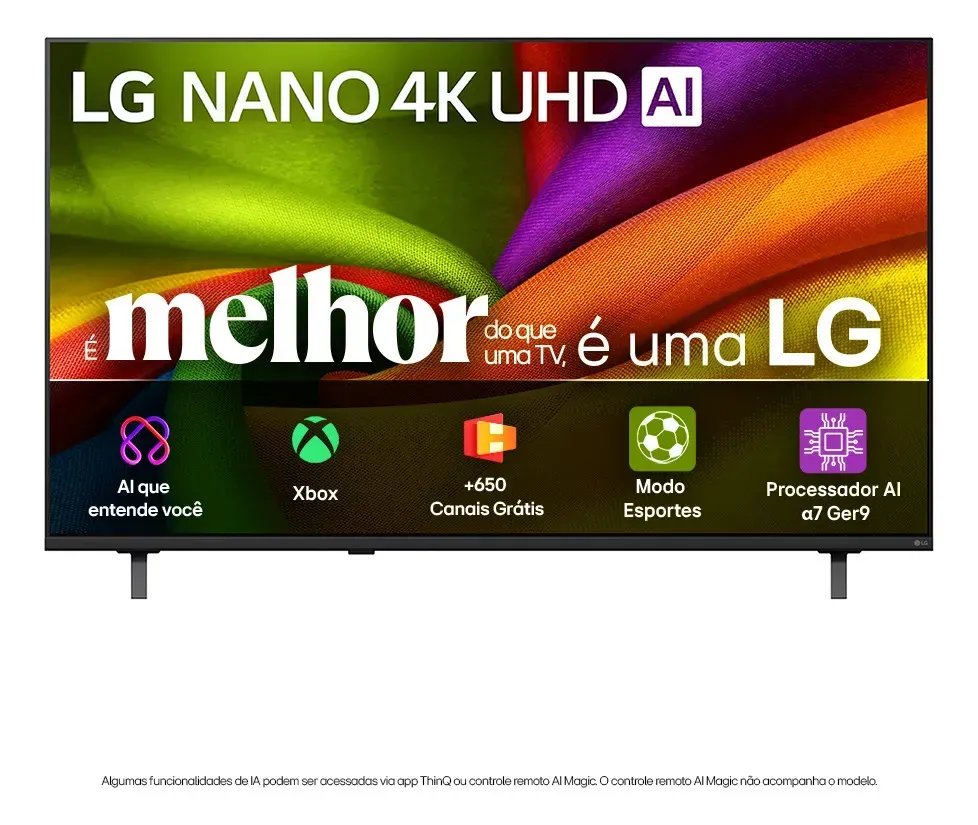 Smart TV 4K 43" LG NANO UHD AI NU850 2026