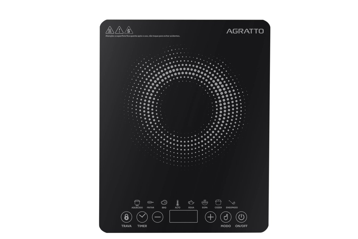 Cooktop Indução Agratto ACKI01I-02 Preto 1 Boca