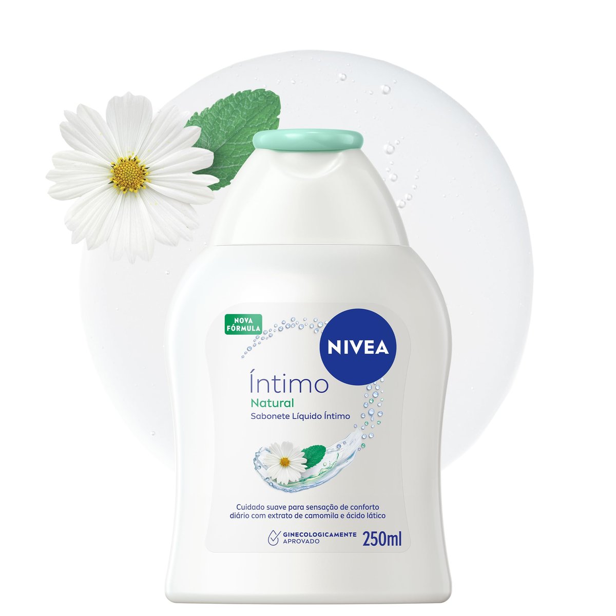 NIVEA Sabonete Líquido Íntimo 250ml – Limpeza Suave, pH Neutro, Óleo de Jojoba, Cuidado Delicado para uso diário