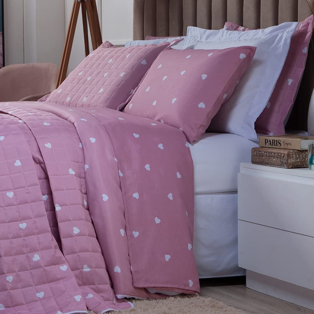 Capa Duvet Essencialle King, Corações, 280 x 250 cm, Marina Enxovais
