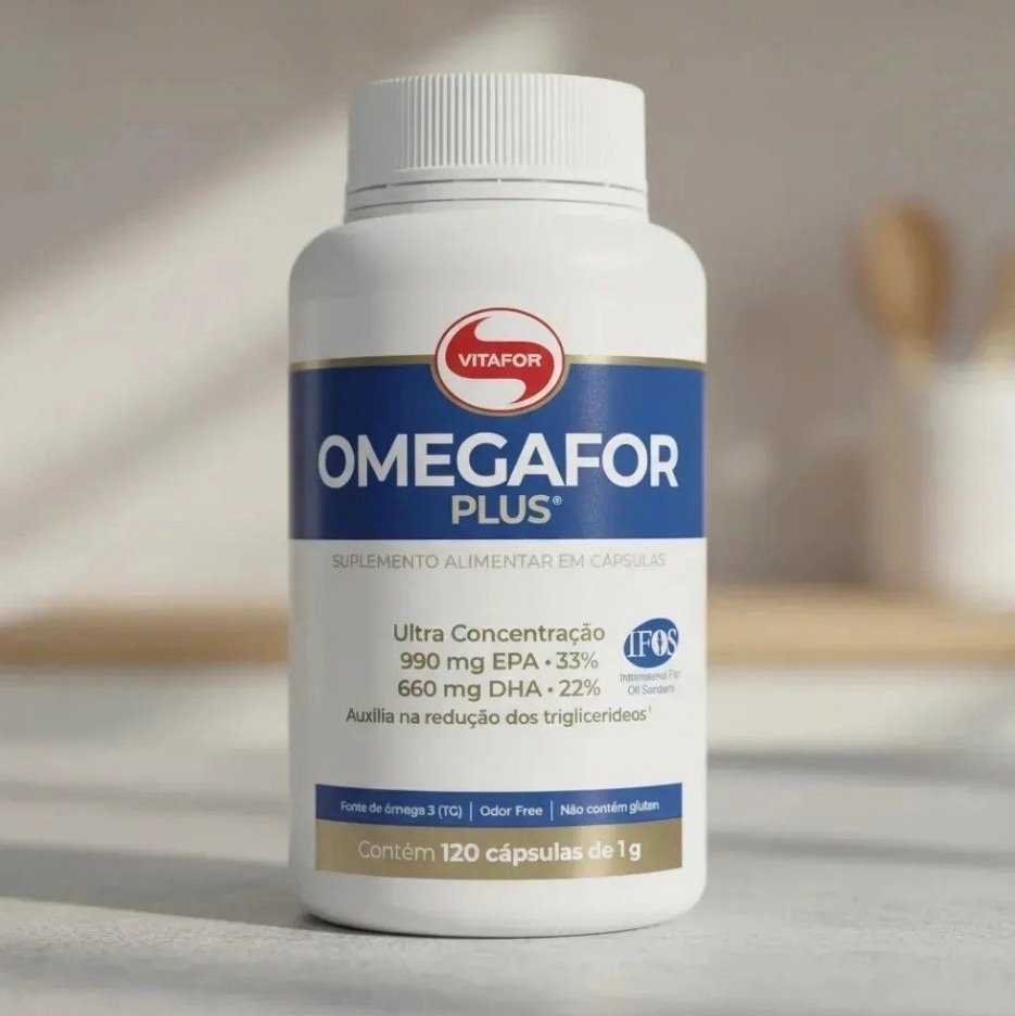Omegafor Plus 120 Cápsulas Ômega 3 Vitafor Sem Sabor