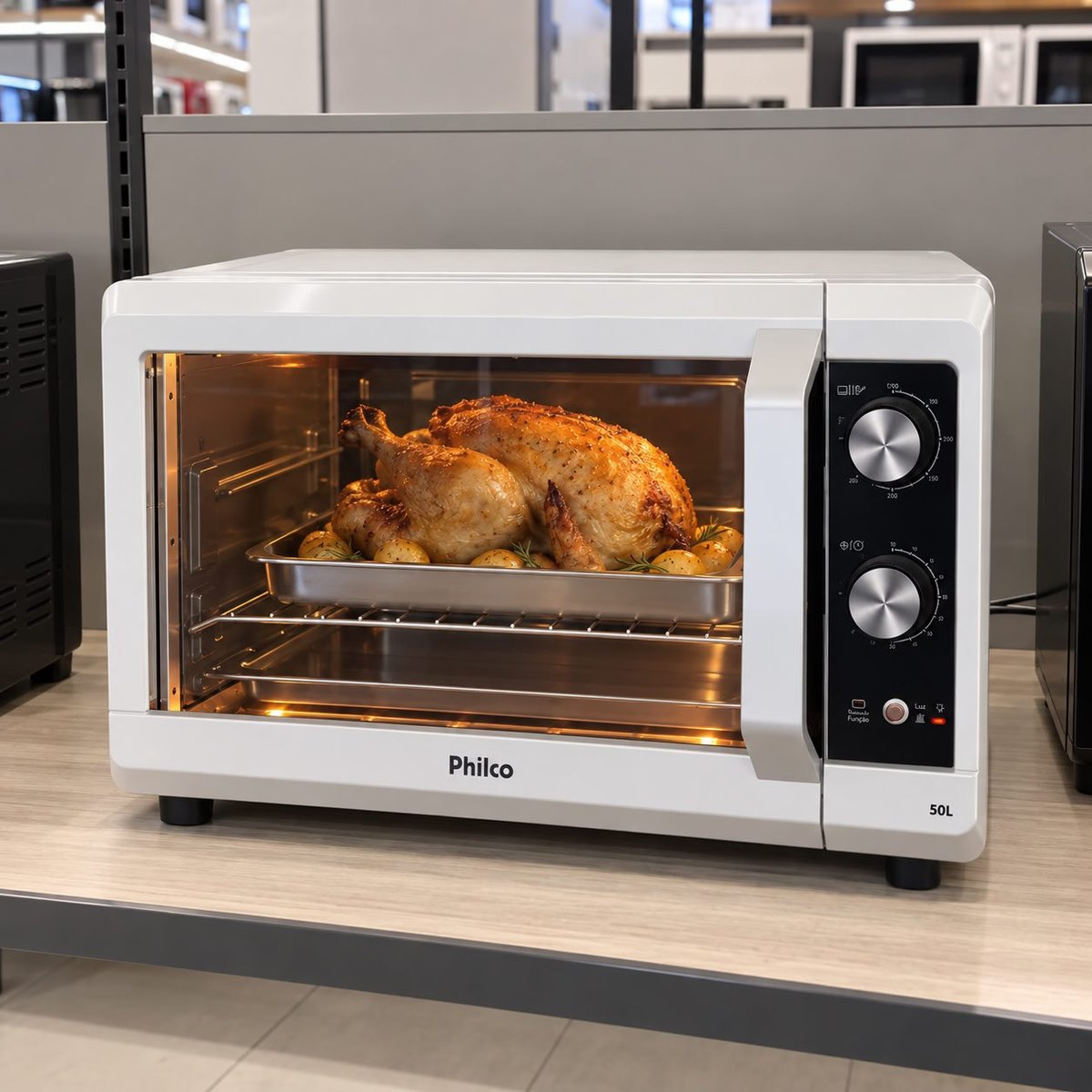 Forno Elétrico 50l Philco Dupla Resistência Pfe56b 127v Branco