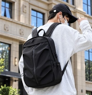 Mochila Masculina Notebook Impermeável Entrada Usb Faculdade Preto