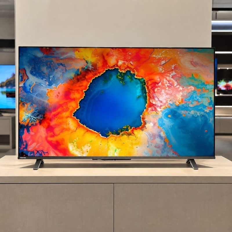 Smart TV QLED 55" 4K Toshiba 55C450NS Google TV 3 HDMI 2 USB Wi-Fi - TB035M