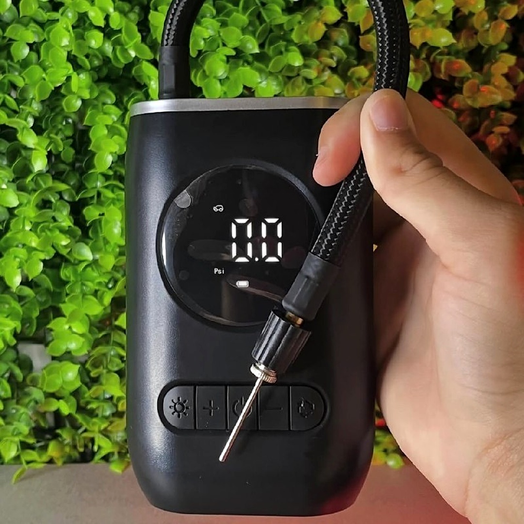 🔧 Compressor de Ar Digital Mini Portátil Recarregável 150 PSI