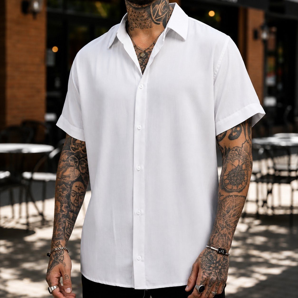 Camisa Manga Curta Social