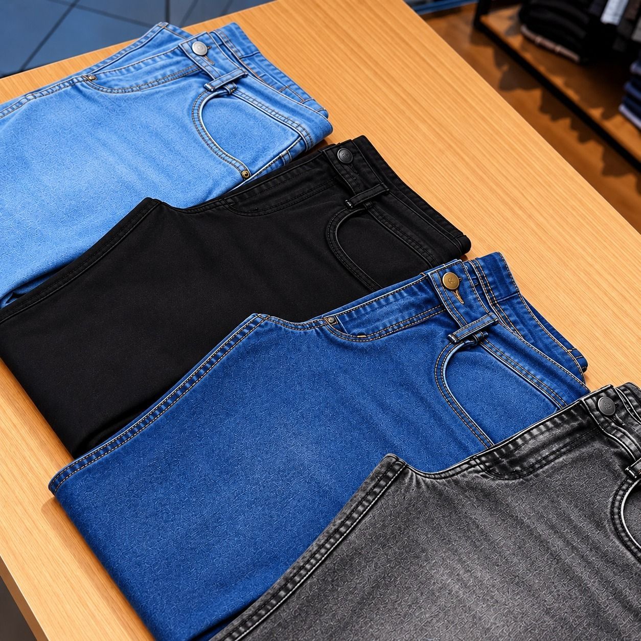 Kit com 3 Calças Jeans Com Lycra (36 ao 48)