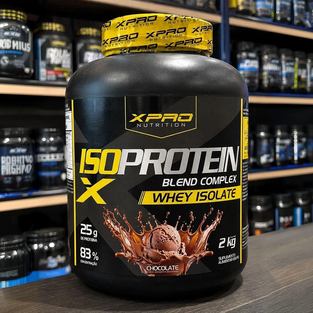 Whey Protein Isolado Iso Blend Complex Zero Açucar Low Carb Chocolate 2kg - XPro Nutrition