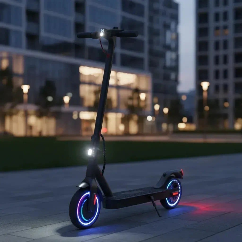 Patinete Scooter Elétrico Premium 45km Motorizado Até 120kg Dobrável Modo Bluetooth a Escolha ideal para passeios urbanos casuais Cor preta
