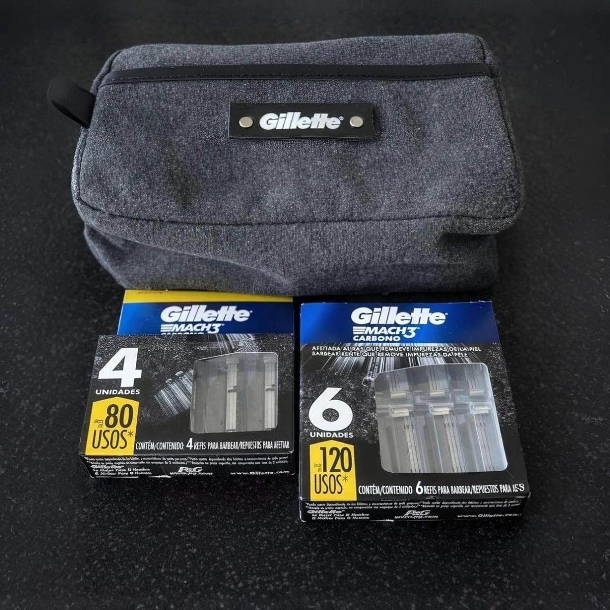 Kit Gillette Mach3 10 cargas + Necessaire, Higiene Pessoal
